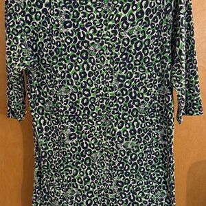 Lilly Pulitzer Green and Navy Pattern dress